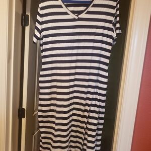 Striped Black and White Women's Dress